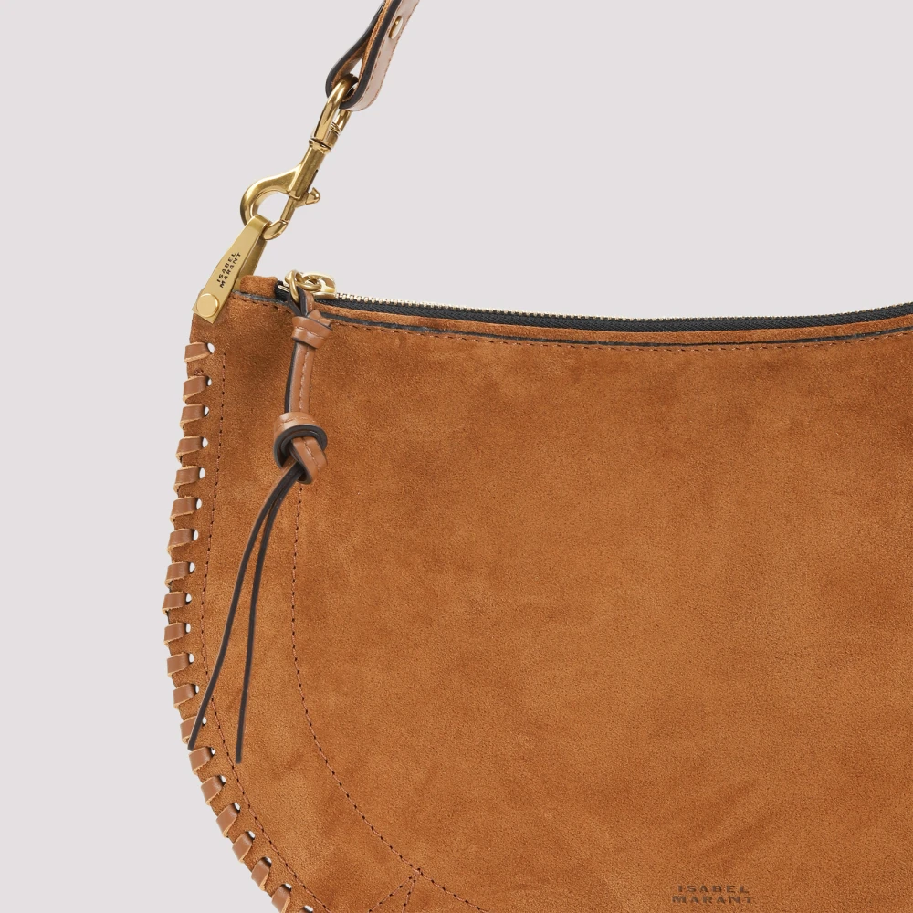Isabel marant Bruine Schoudertas Fluweel Leer Brown Dames