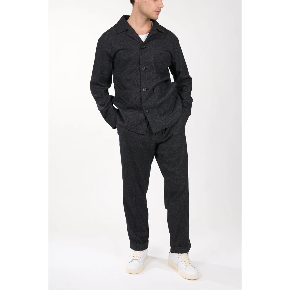 Paolo Pecora Denim Plooi Broek Black Heren