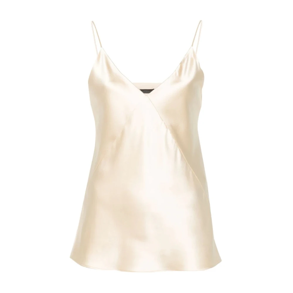 Max Mara Zijden Metello Top in Kleur 029 Beige Dames