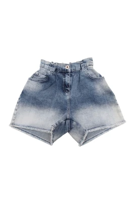 Bleached Denim Bermuda Shorts