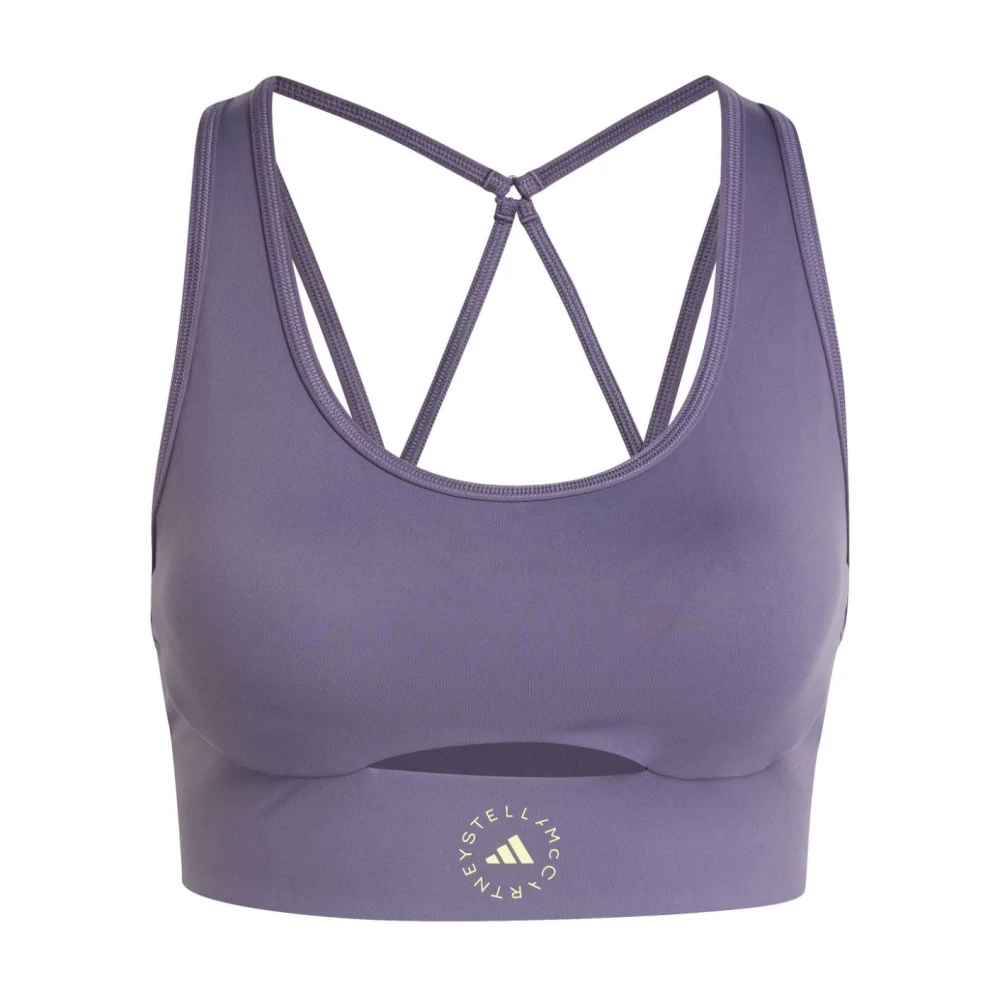 Adidas by stella mccartney Stijlvolle sportbeha voor actieve vrouwen Purple Dames