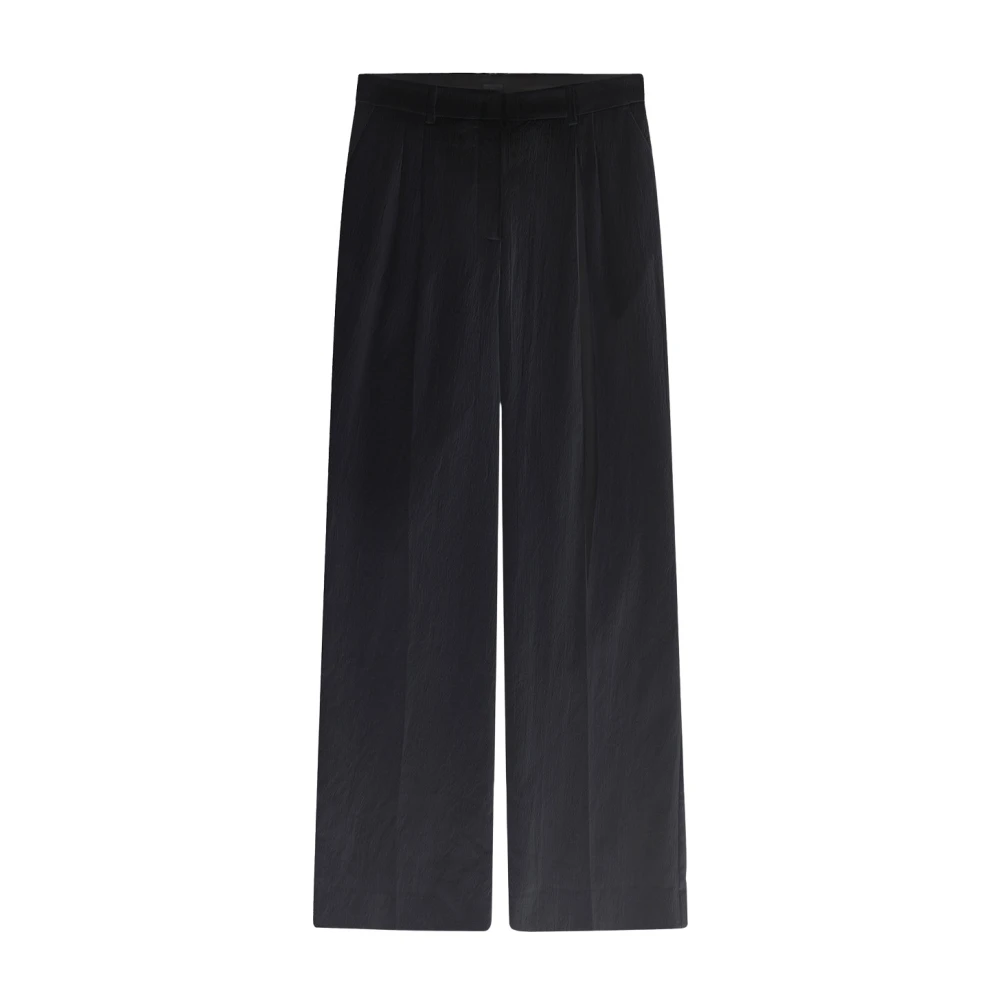 The Garment Black Wide Trousers, Female, 2XS, Sophisticated Pleat Trousers