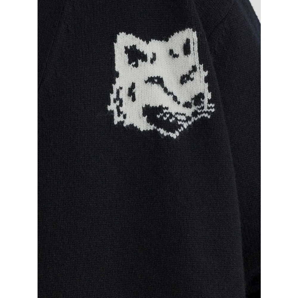 Maison Kitsuné Wol Vos Vest Black Heren