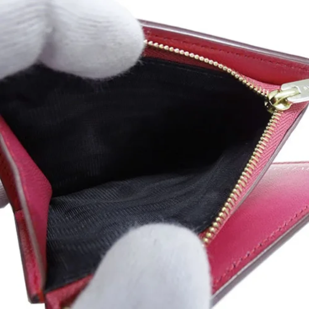 Bvlgari Vintage Pre-owned Leather wallets Red Dames