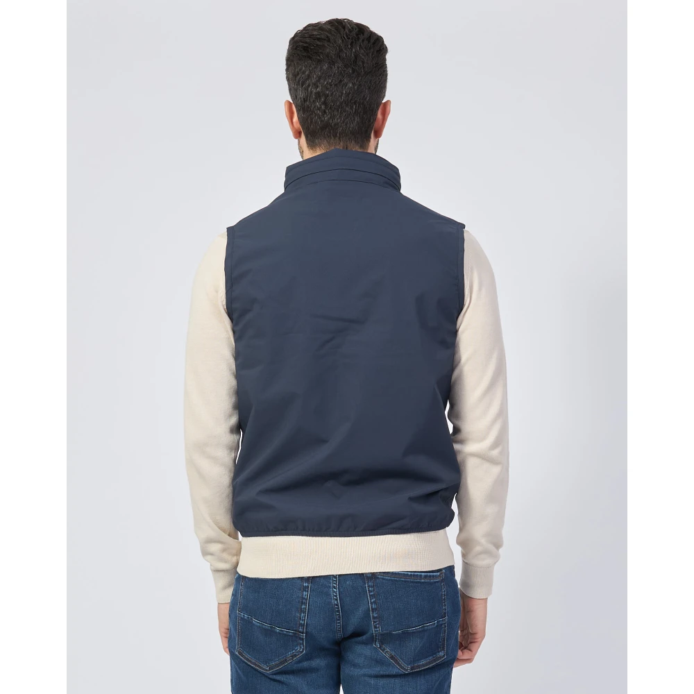K-way Blauwe Gilet Jas Valen Blue Heren