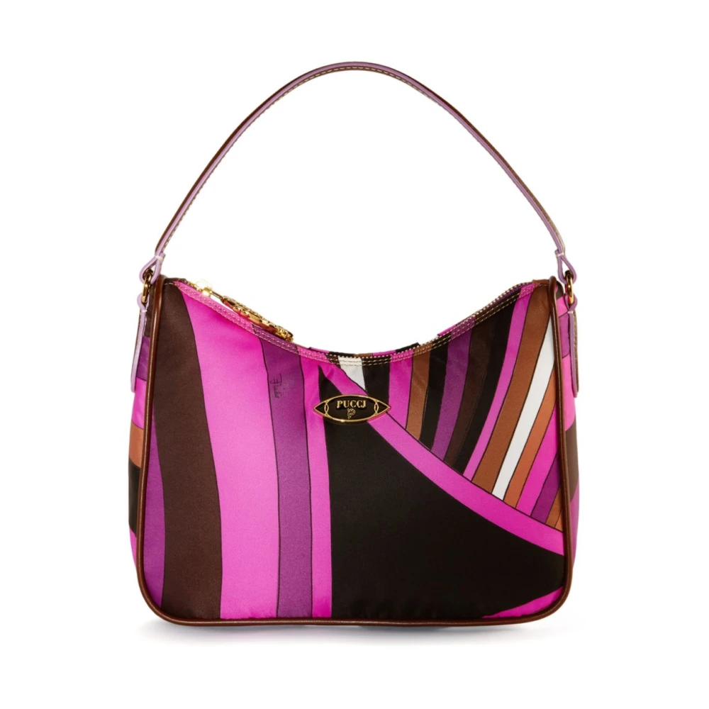 EMILIO PUCCI Grafische Print Leren Handtas Multicolor Dames