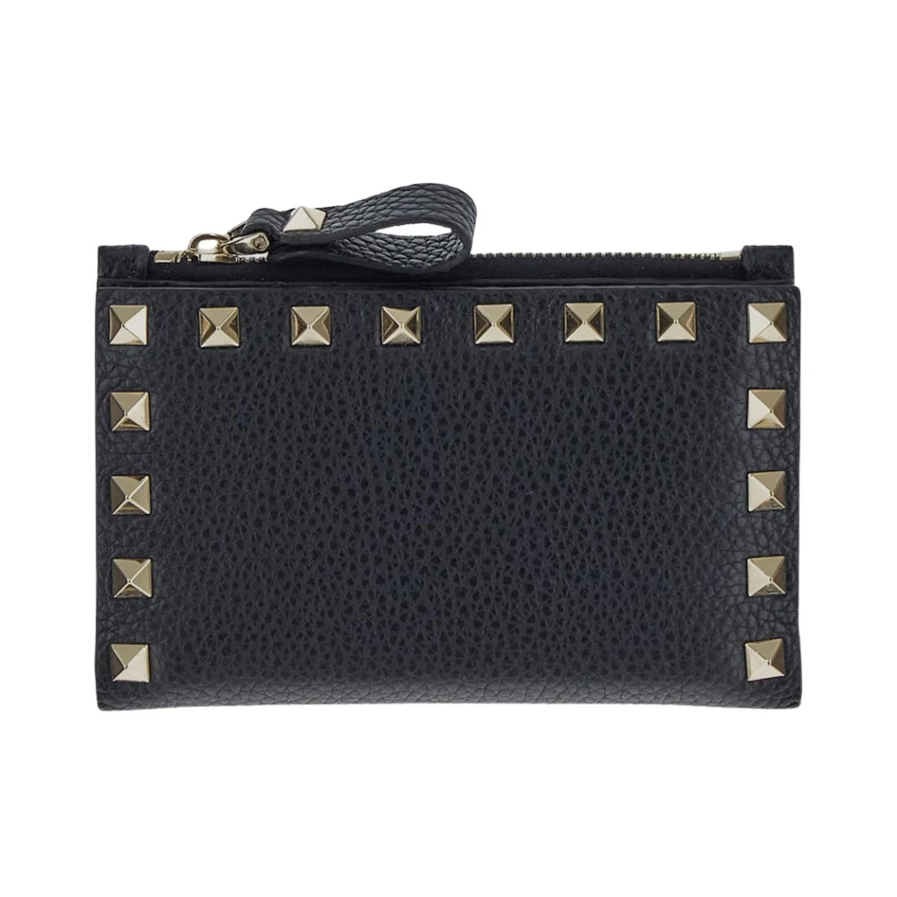 Valentino Garavani Leren Logo Portemonnee Black Dames