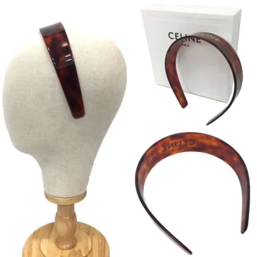 Celine Vintage Pre-owned Plastic hair-accessories Brown Dames