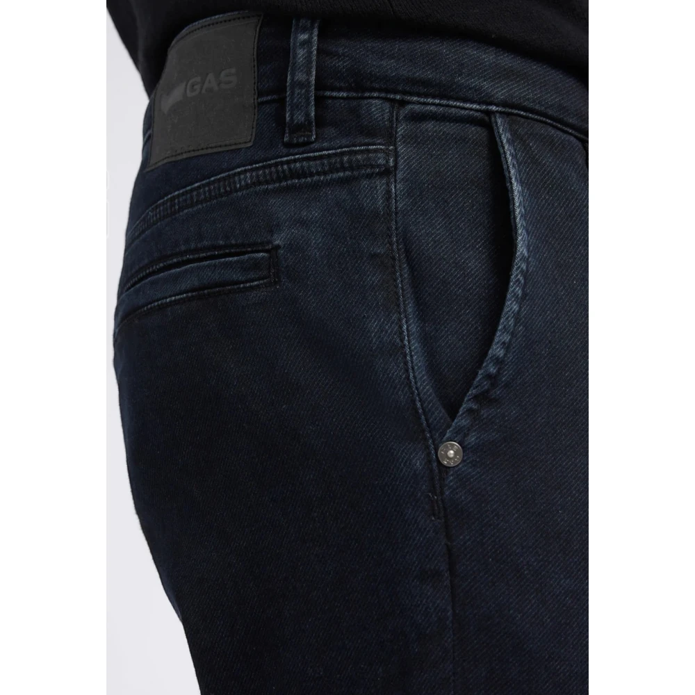 GAS Skinny Fit Chino Jeans in Donkerblauw Blue Heren