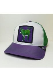 Gorra goorin bros blanca burro donkey trip trucker cap