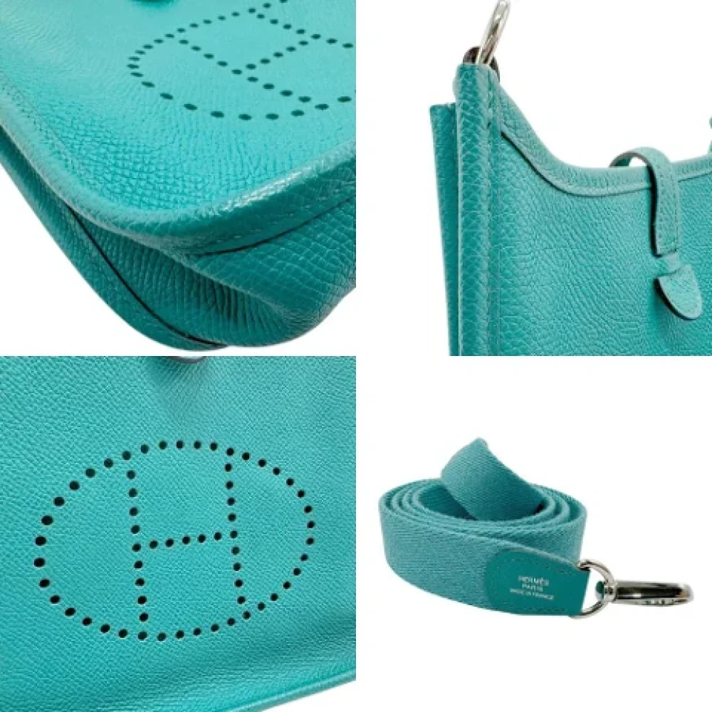 Hermès Vintage Pre-owned Leather shoulder-bags Blue Dames