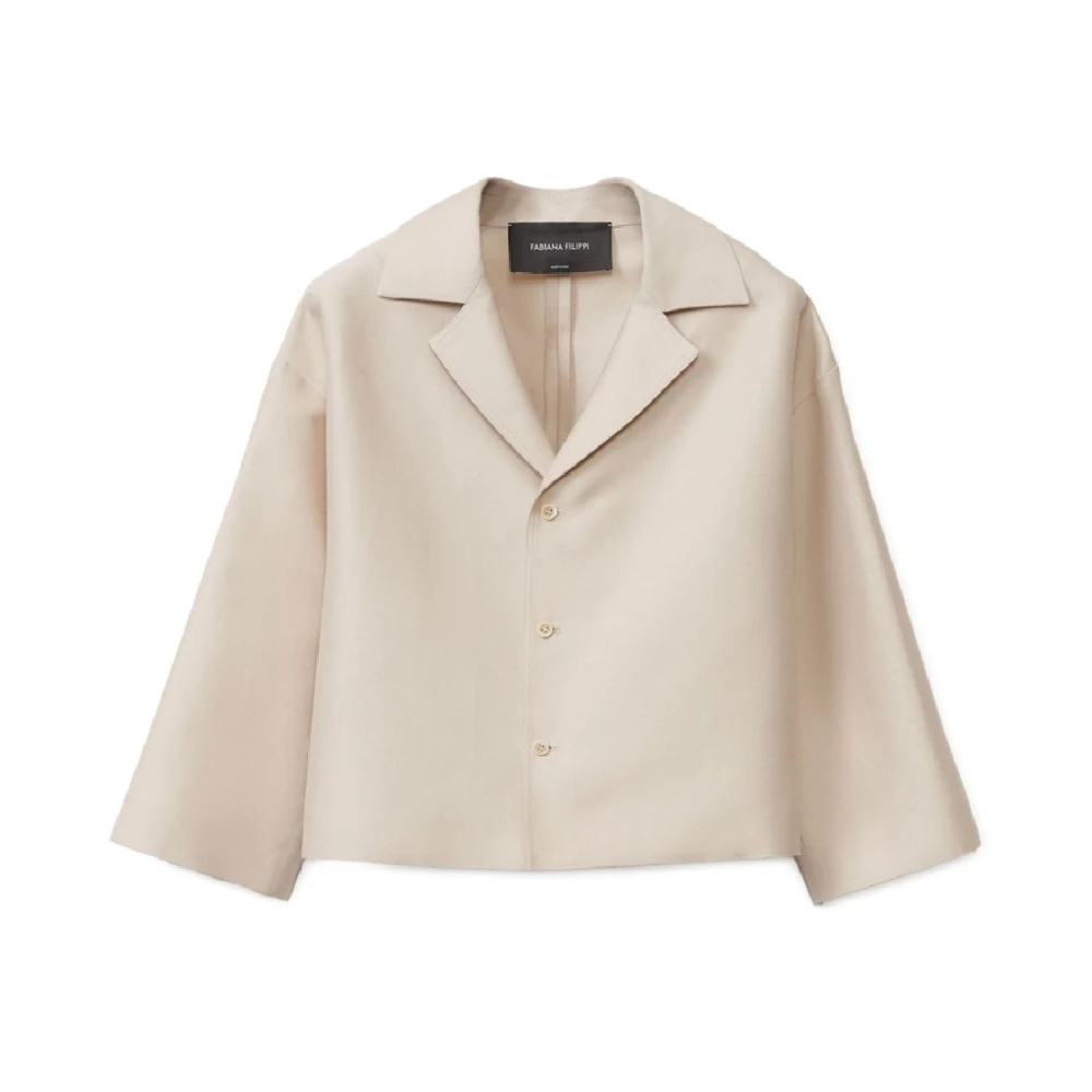 Fabiana Filippi Stijlvolle Jassen voor elke gelegenheid Beige Dames