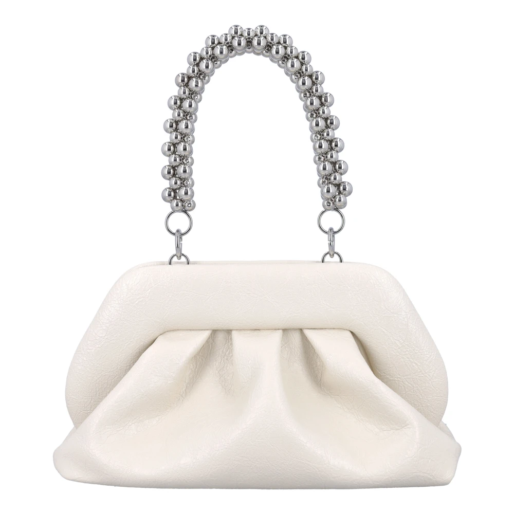 THEMOIRè Moon Aw24 Beads Clutch Handtas White Dames