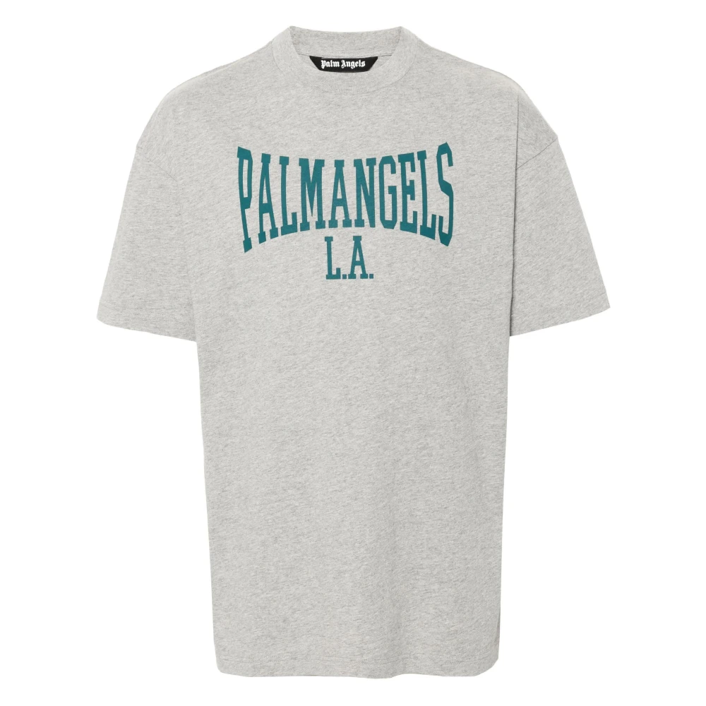 Palm Angels Klassieke College Tee Gray Heren