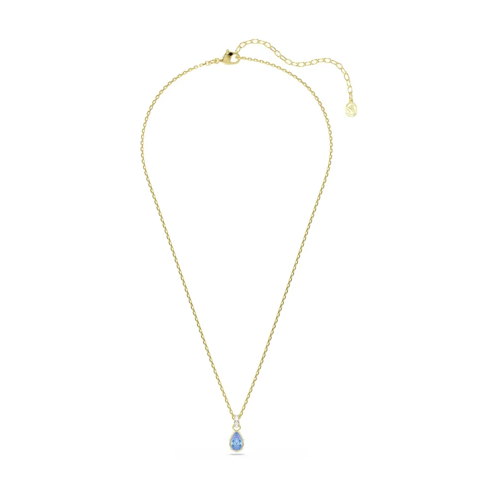 Swarovski Chroma Anhänger, Tropfenschliff, 18K Goldbeschichtet Blau - Bild 4