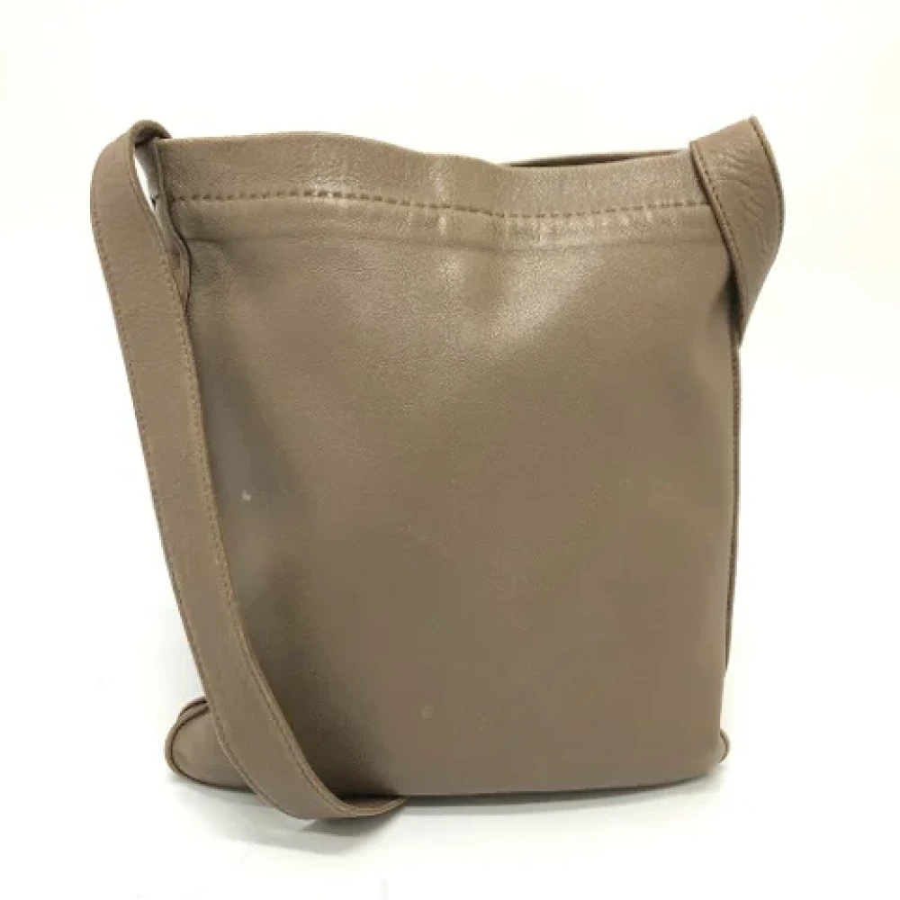 Hermès Vintage Pre-owned Leather shoulder-bags Gray Dames
