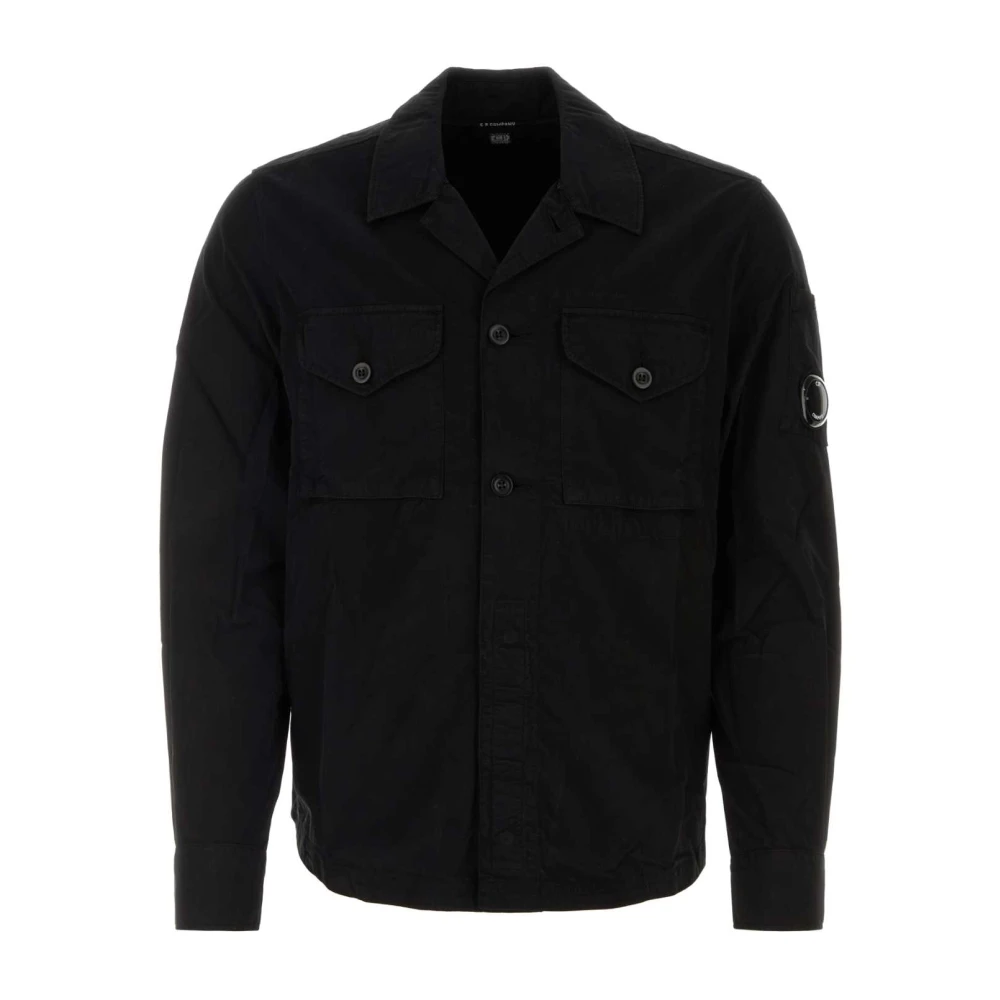 C.P. Company Zwarte katoenen shirt Klassieke stijl Black Heren
