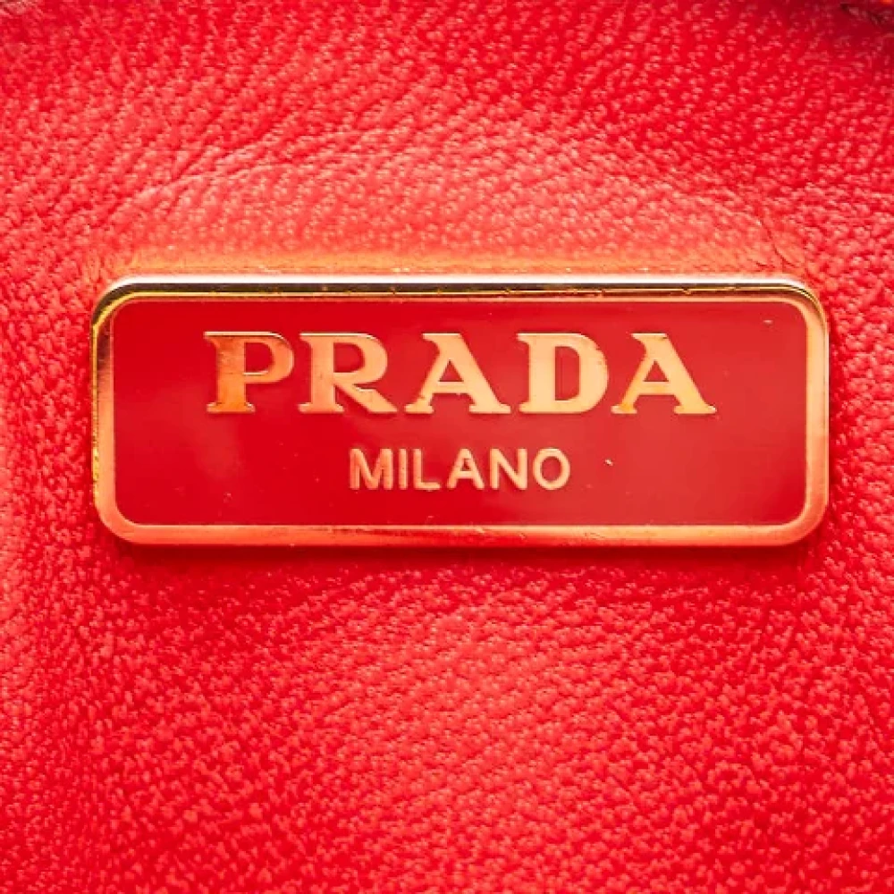 Prada Vintage Pre-owned Leather wallets Red Dames