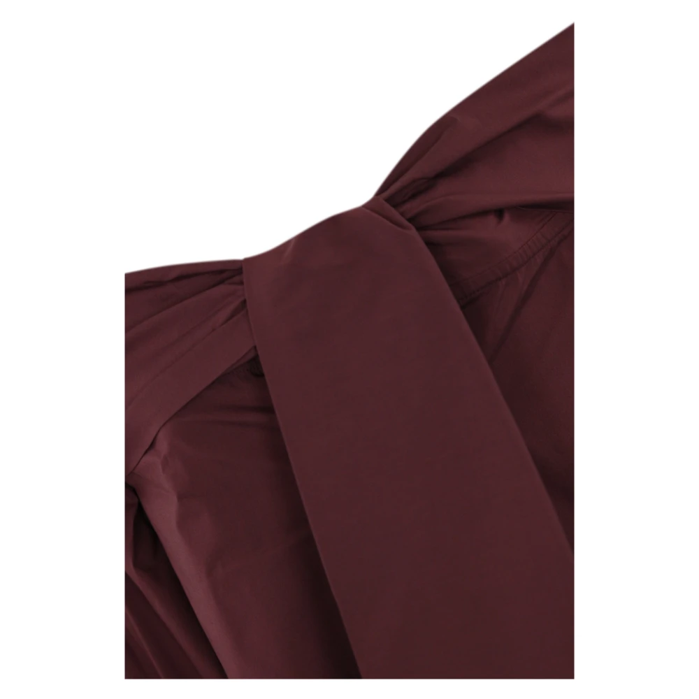 Liviana Conti Off-shoulder Katoenen Shirt Brown Dames