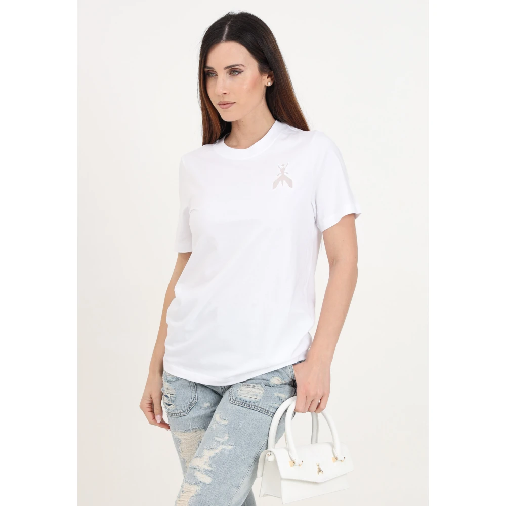 PATRIZIA PEPE Witte Fly Cut-Out T-shirt White Dames