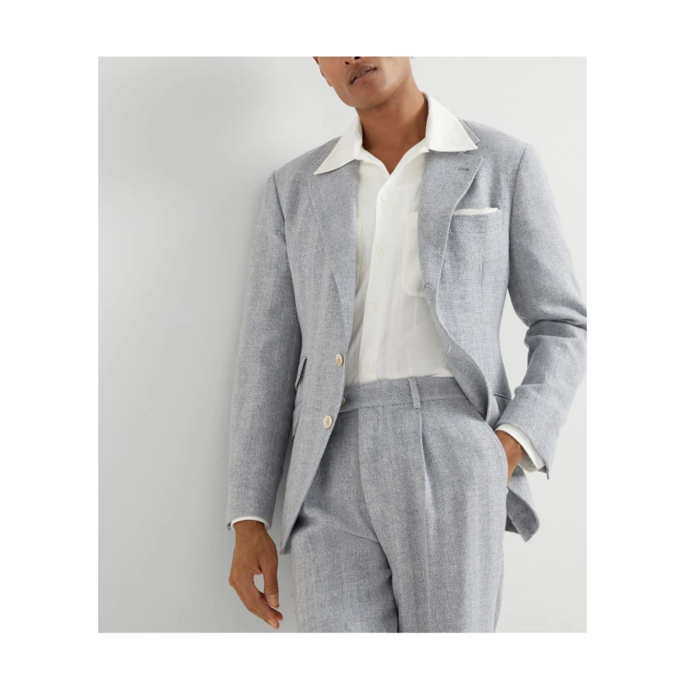 BRUNELLO CUCINELLI Lichtgrijze Herenjas Gray Heren