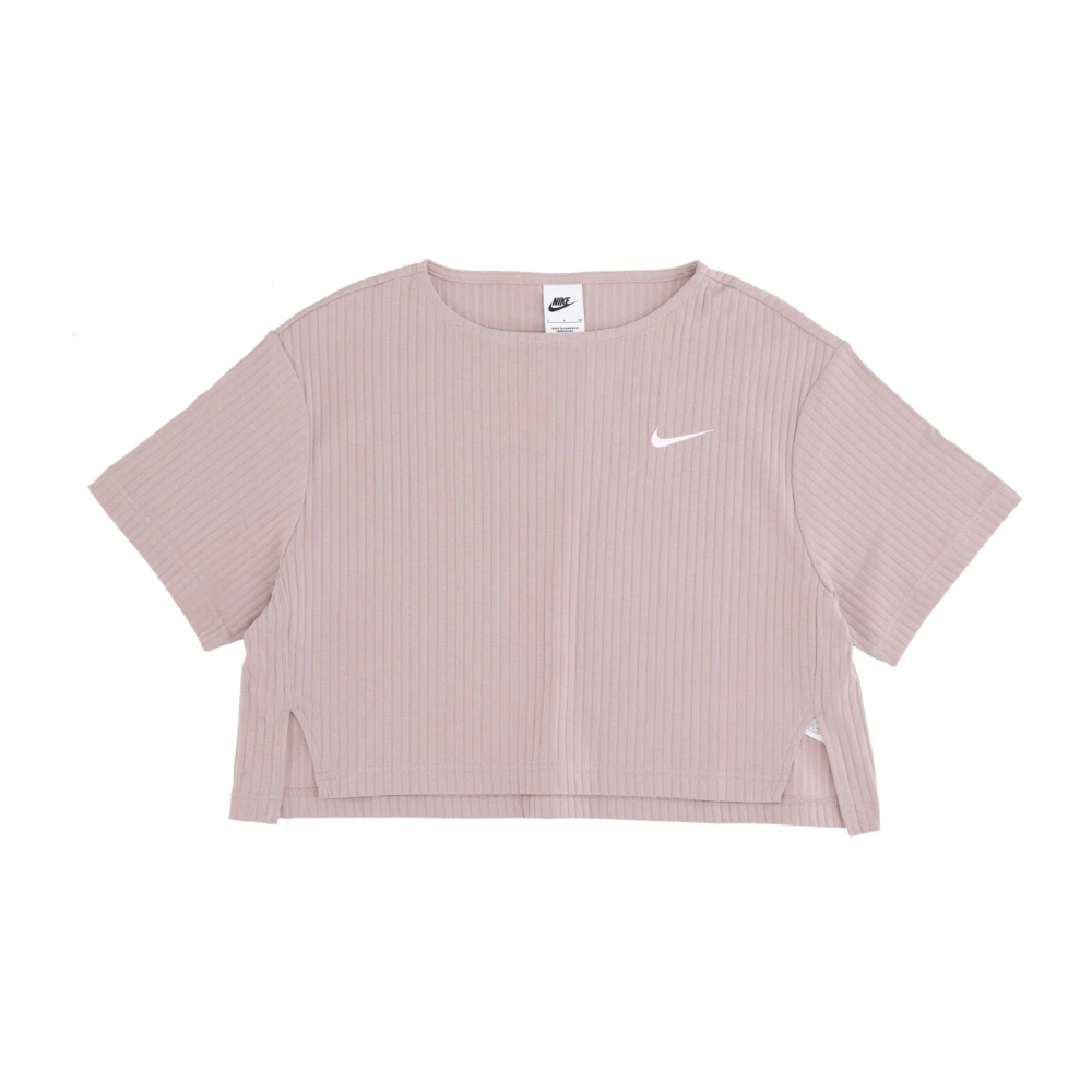 Nike Rib Jersey Top Diffused Taupe White Gray Dames