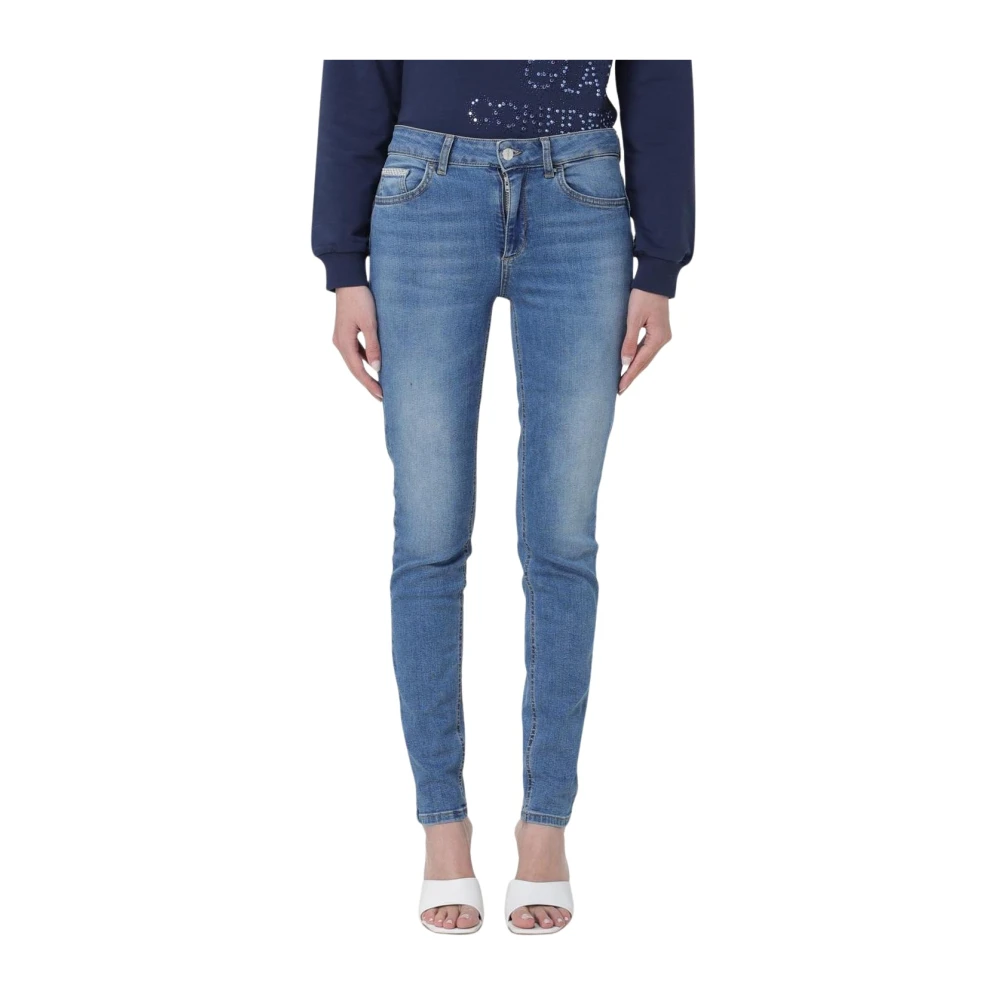 Liu Jo Vrouw Blauw Jeans Dames, W27, Katoen, Klassieke E Skinny Jeans