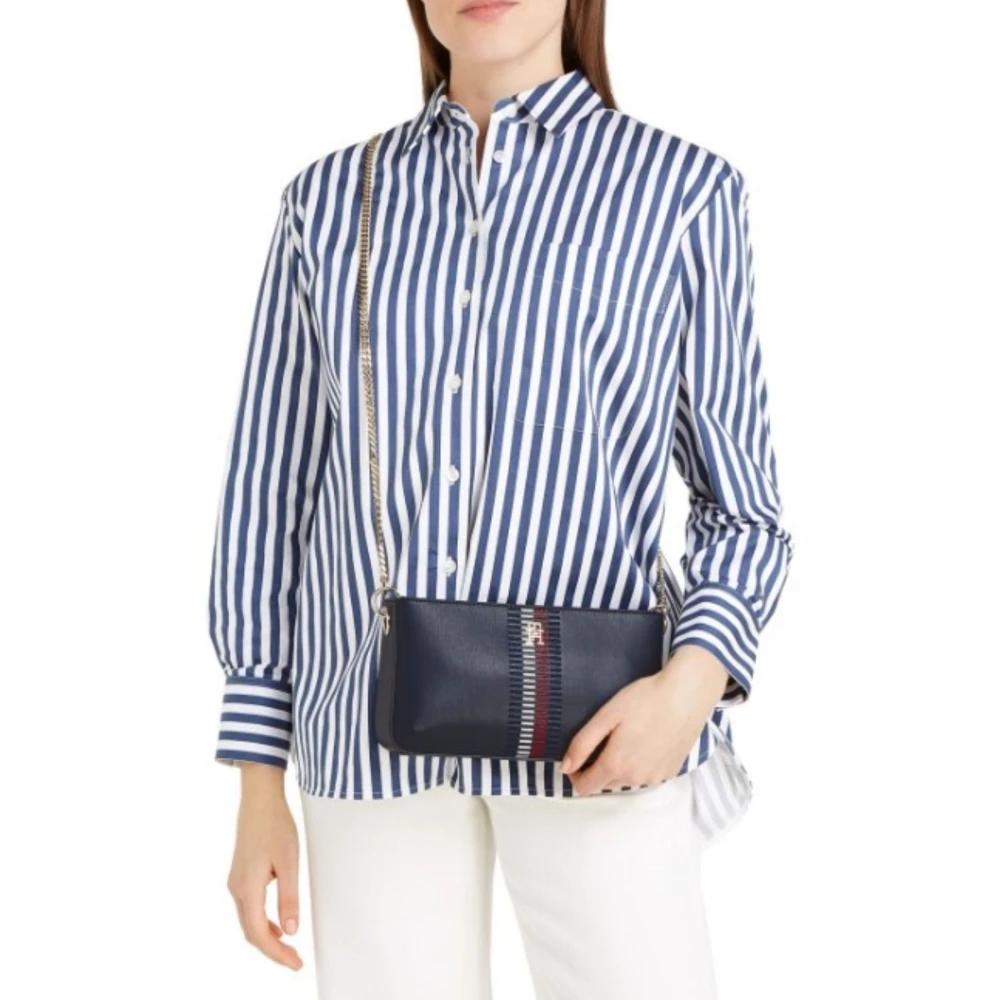 Tommy Hilfiger Stijlvolle Crossover Tas voor Vrouwen Blue Dames
