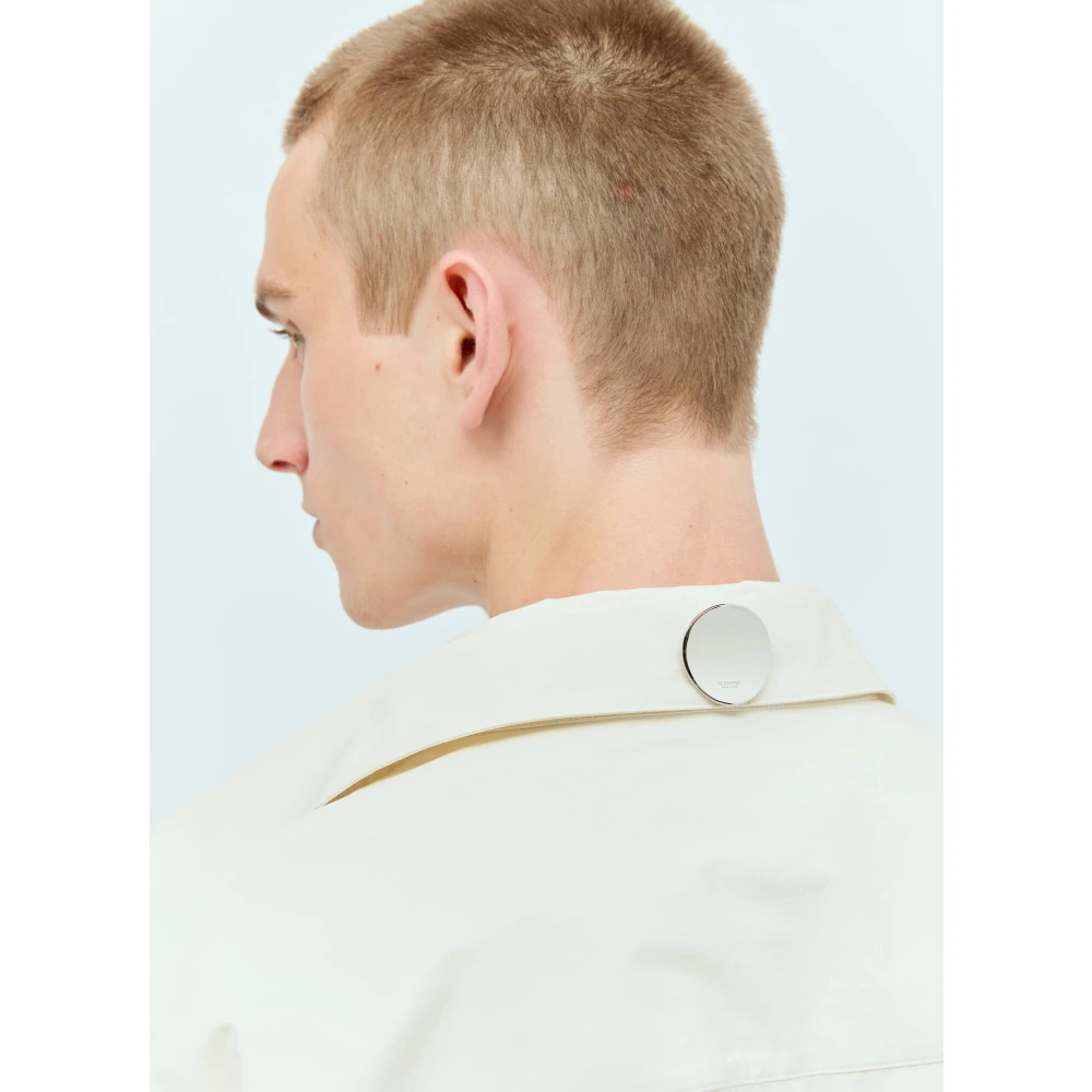 Jil Sander Dubbelgelaagde Poplin Overhemd Beige Heren