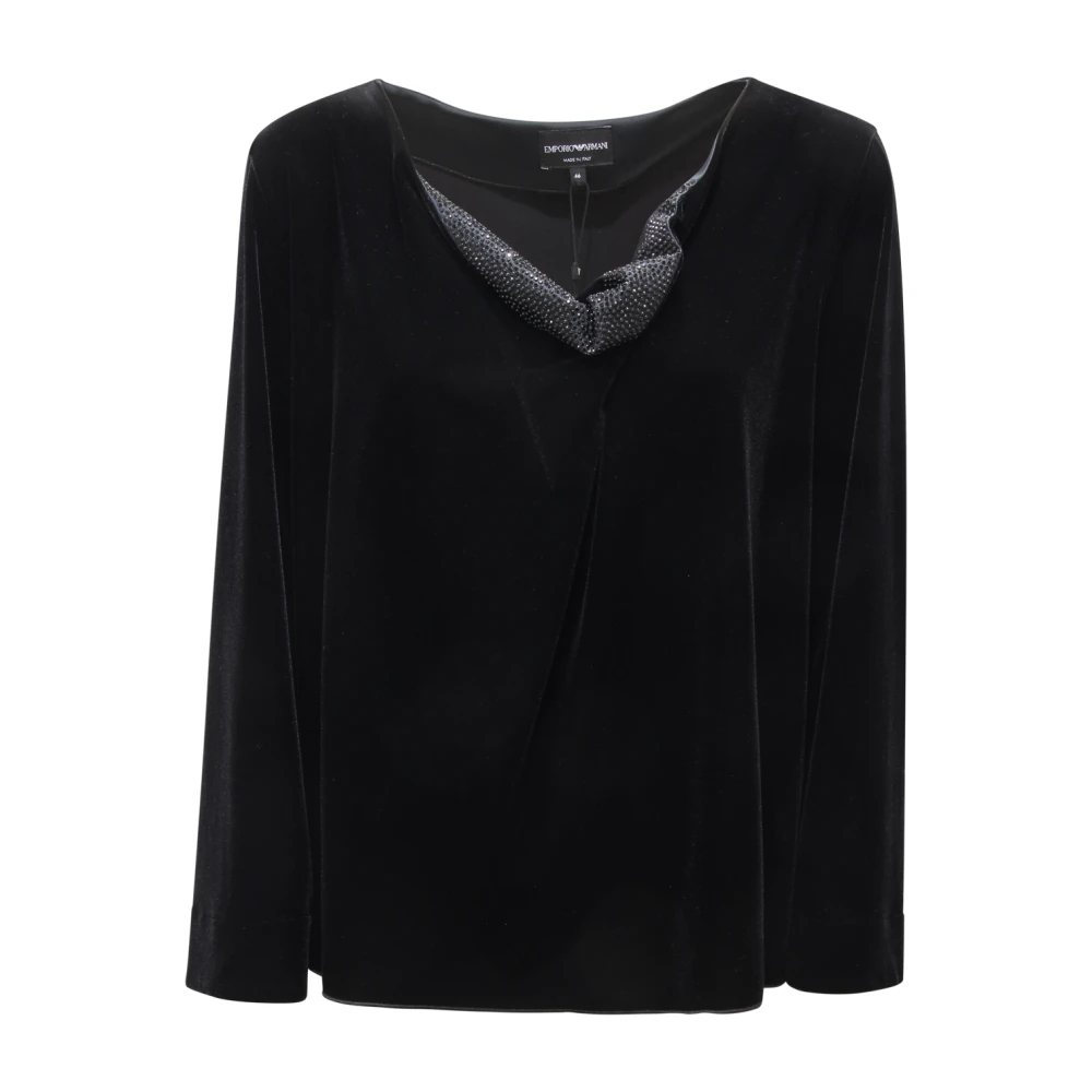 Armani Mujer Camisa De Terciopelo Made In Italy