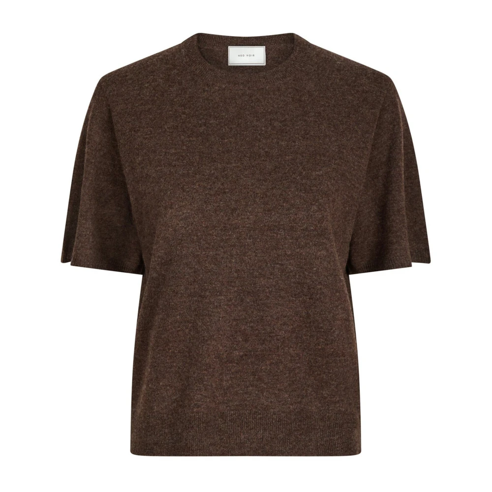 NEO NOIR Bruin Melange Gebreide Top Brown Dames