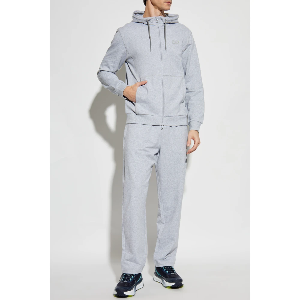 Emporio Armani EA7 Set: sweatshirt en broek uit de collectie Gray Heren