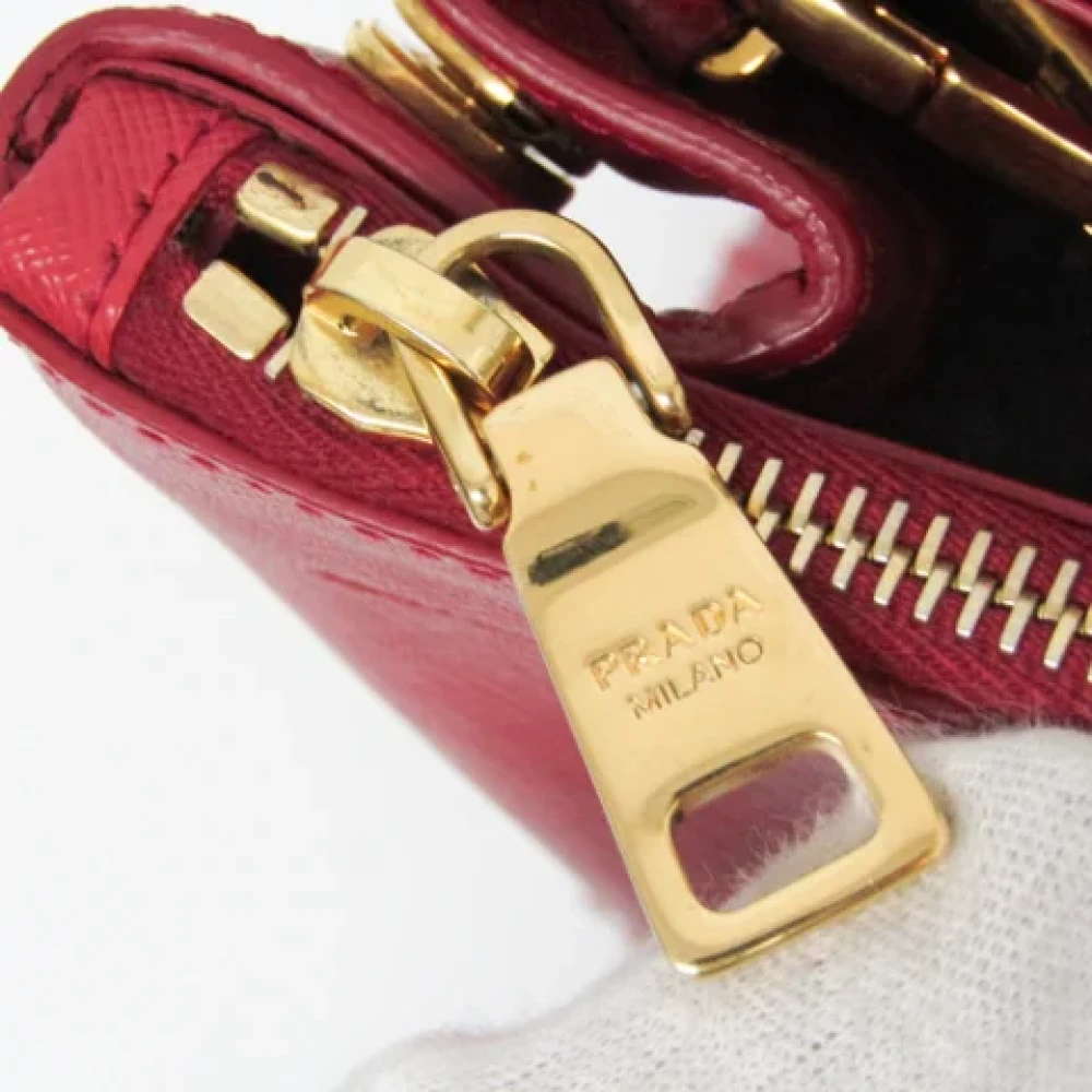 Prada Vintage Pre-owned Leather shoulder-bags Red Dames