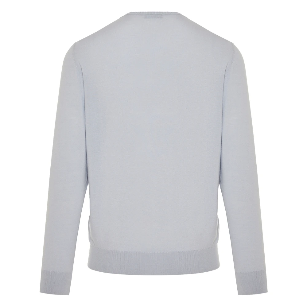 Colombo Slim Fit Wol Gebreide Kleding Gemaakt in Italië Blue Heren