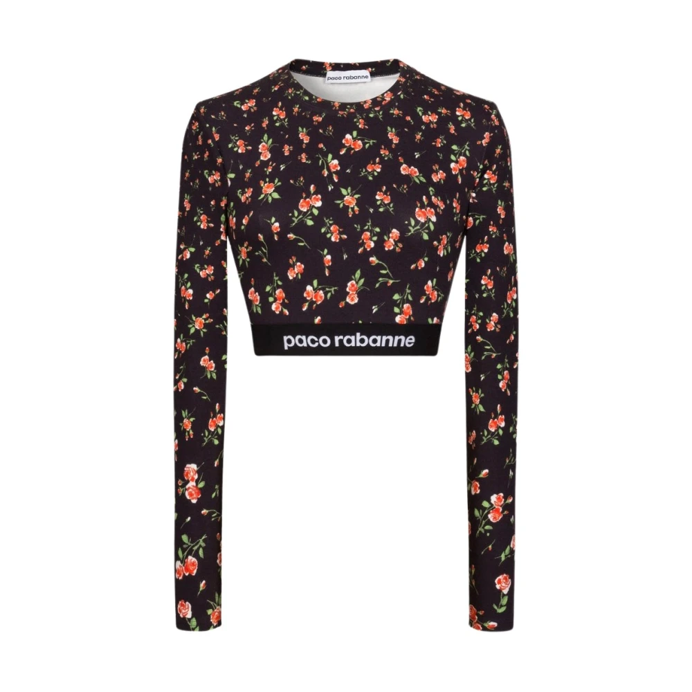 Paco Rabanne Bloemen Crop Top Multicolor Dames