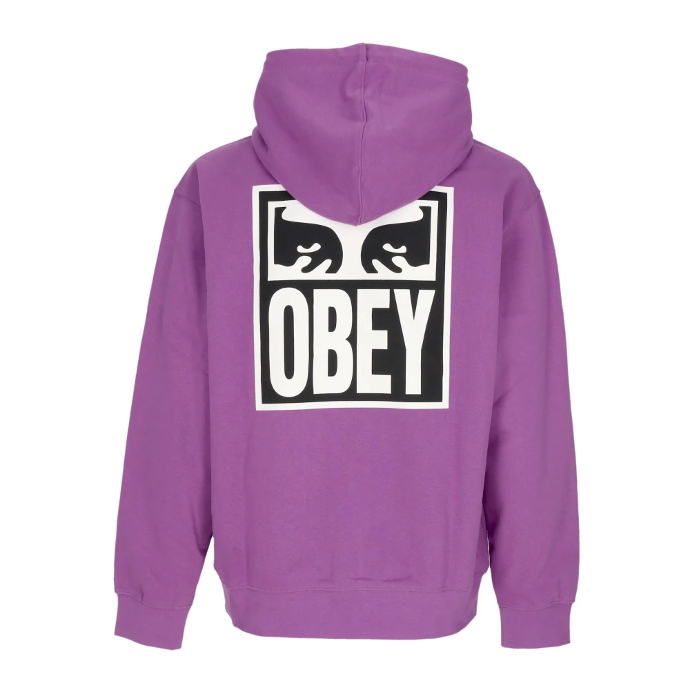 Obey Premium Eyes Icon Hoodie Purple Heren