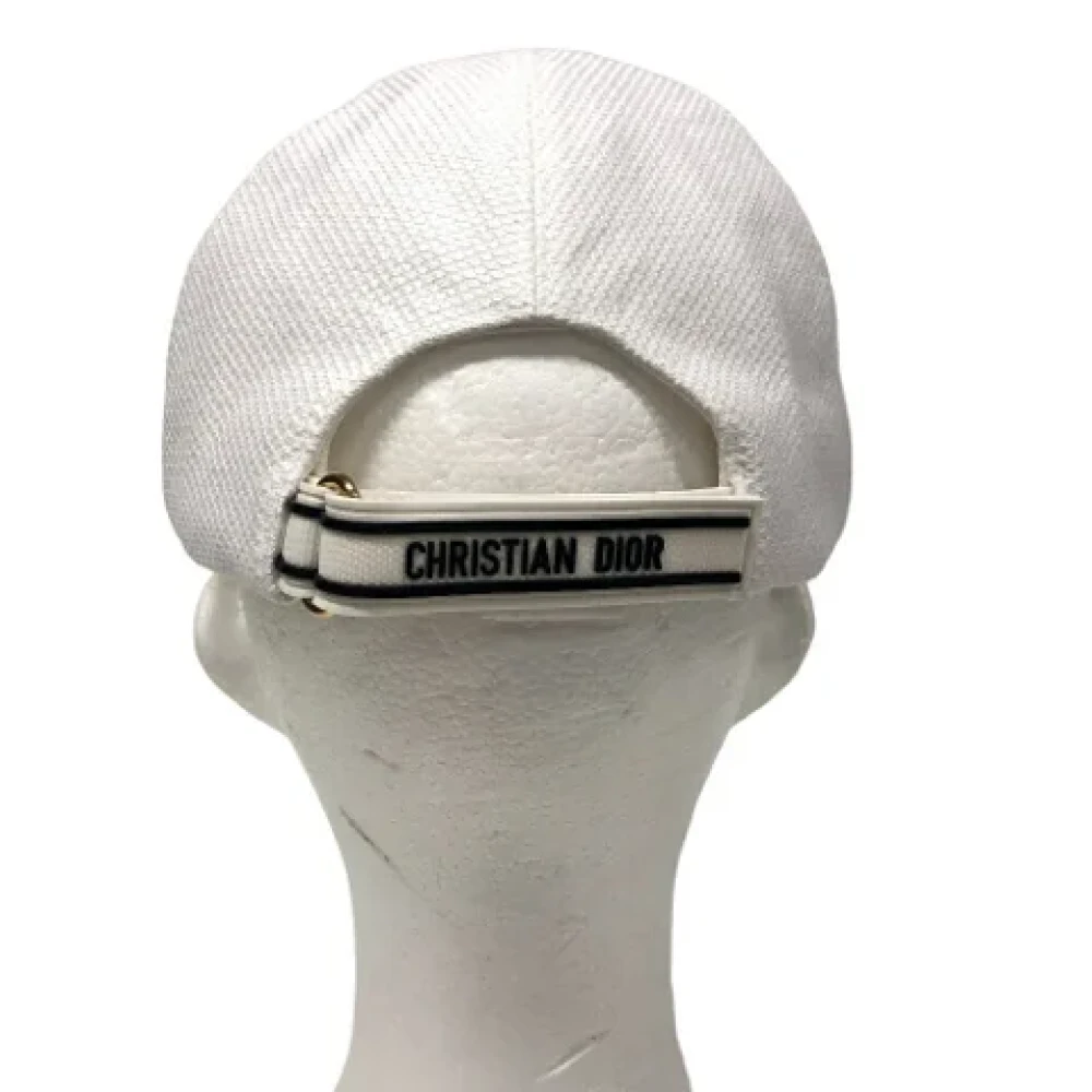 Dior Vintage Pre-owned Cotton hats White Dames