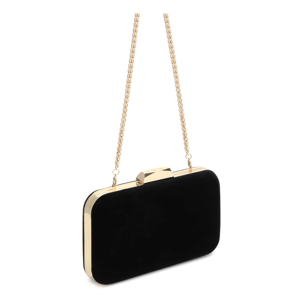 Kazar Avond clutch tas aan een gouden ketting Black Dames