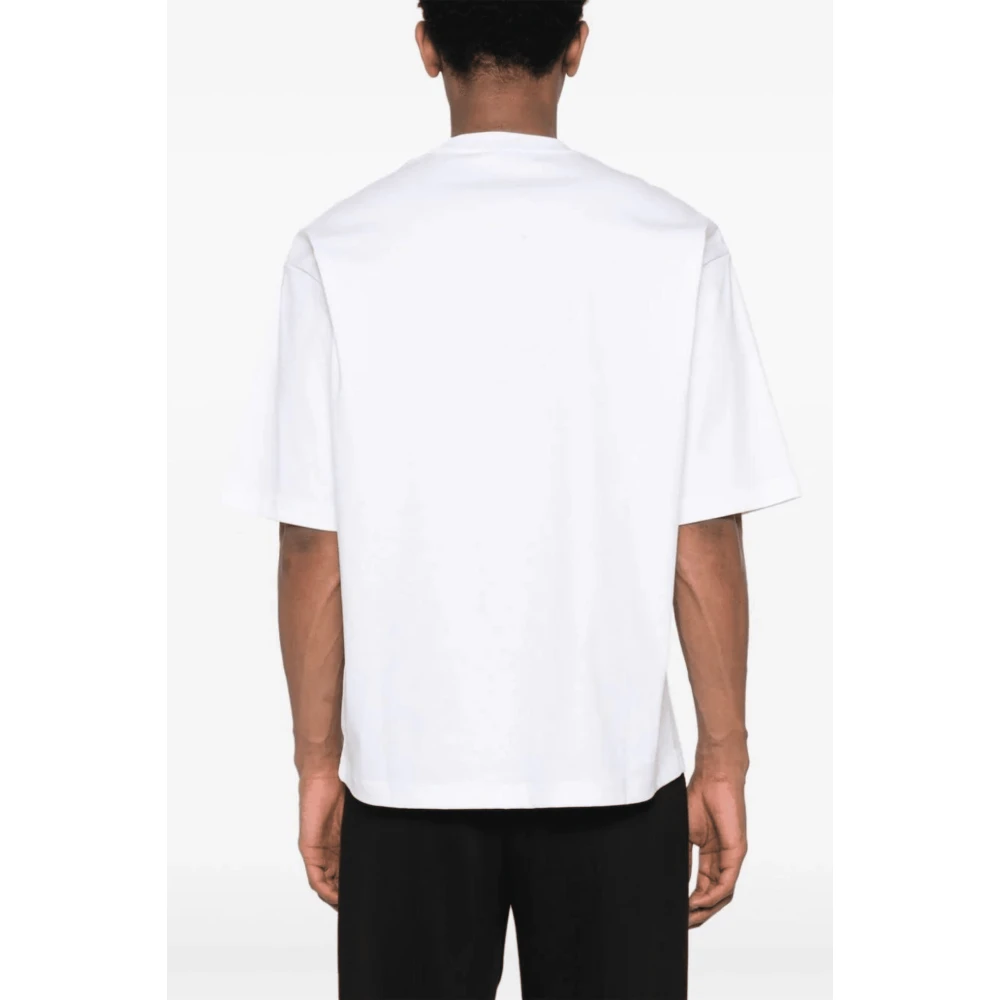 Lanvin Wit Oversize Kant T-shirt White Heren