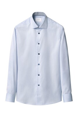 Camicia Formale Da Uomo Eton Blu Classica Slim Fit A Righe Di2 Taglia 15 38