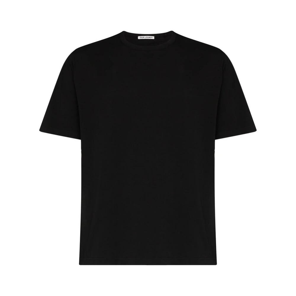 Our Legacy Zwarte New Box Katoenen T-shirt Black Heren