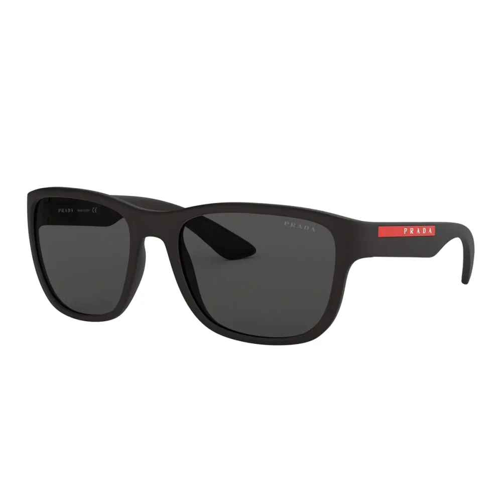 Prada Sport Sunglasses PS01US DG05S0 Black Rubber Grey - Image 8