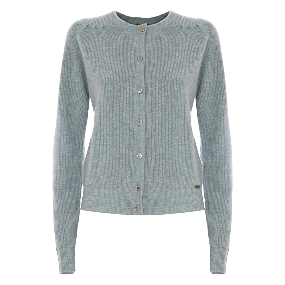Kocca Wollen Gebreide Vest Met Knopen Green Dames