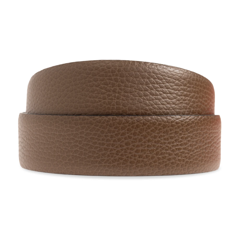 Salvatore Ferragamo Omkeerbare Riem met logo Brown Heren