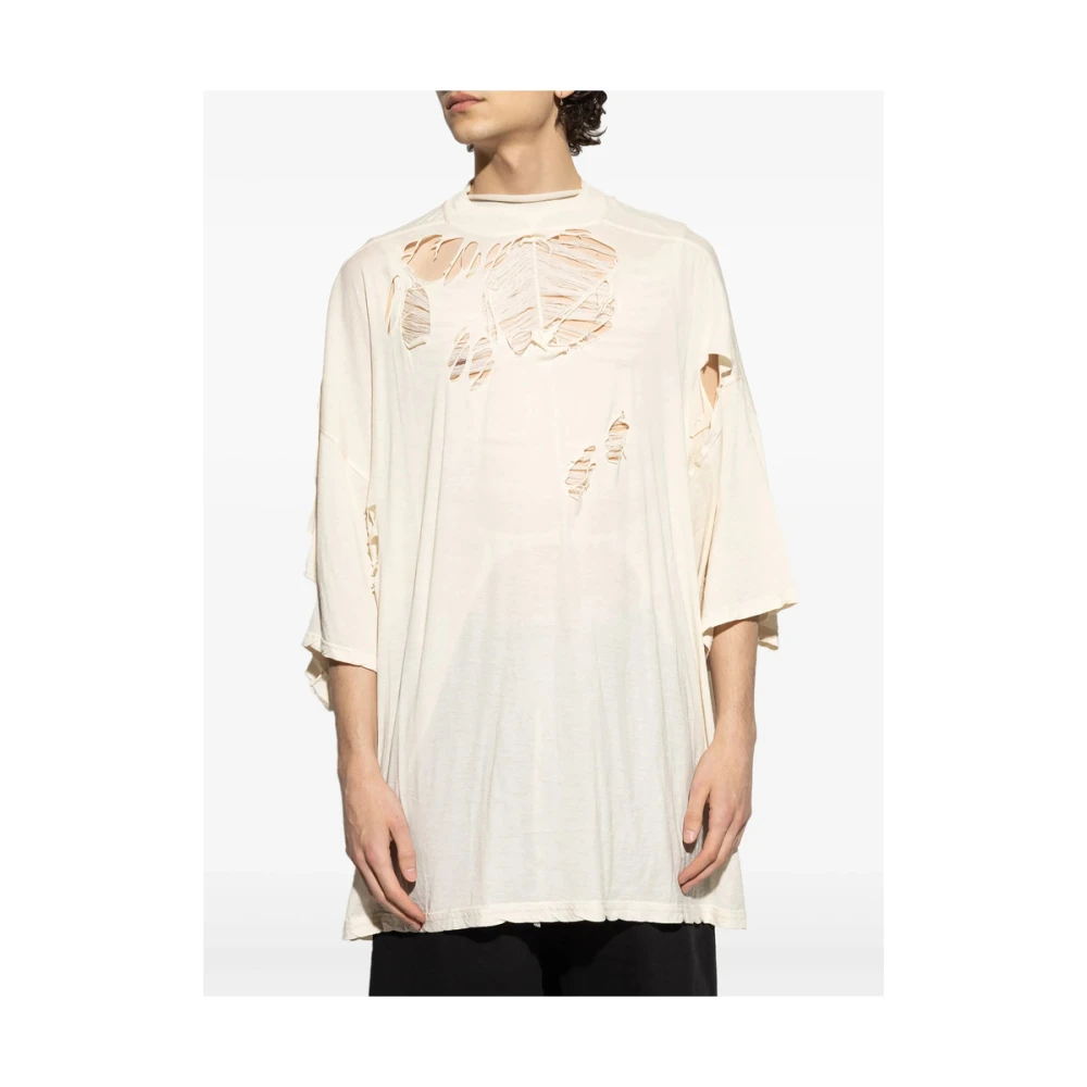 Rick Owens Donkere Schaduw Crew Neck T-shirt Beige Heren