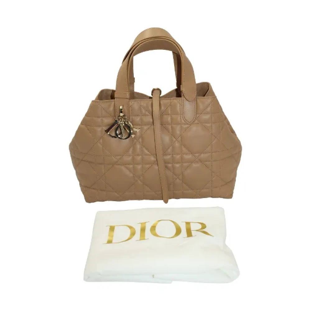 Dior Vintage Pre-owned Leather handbags Brown Dames