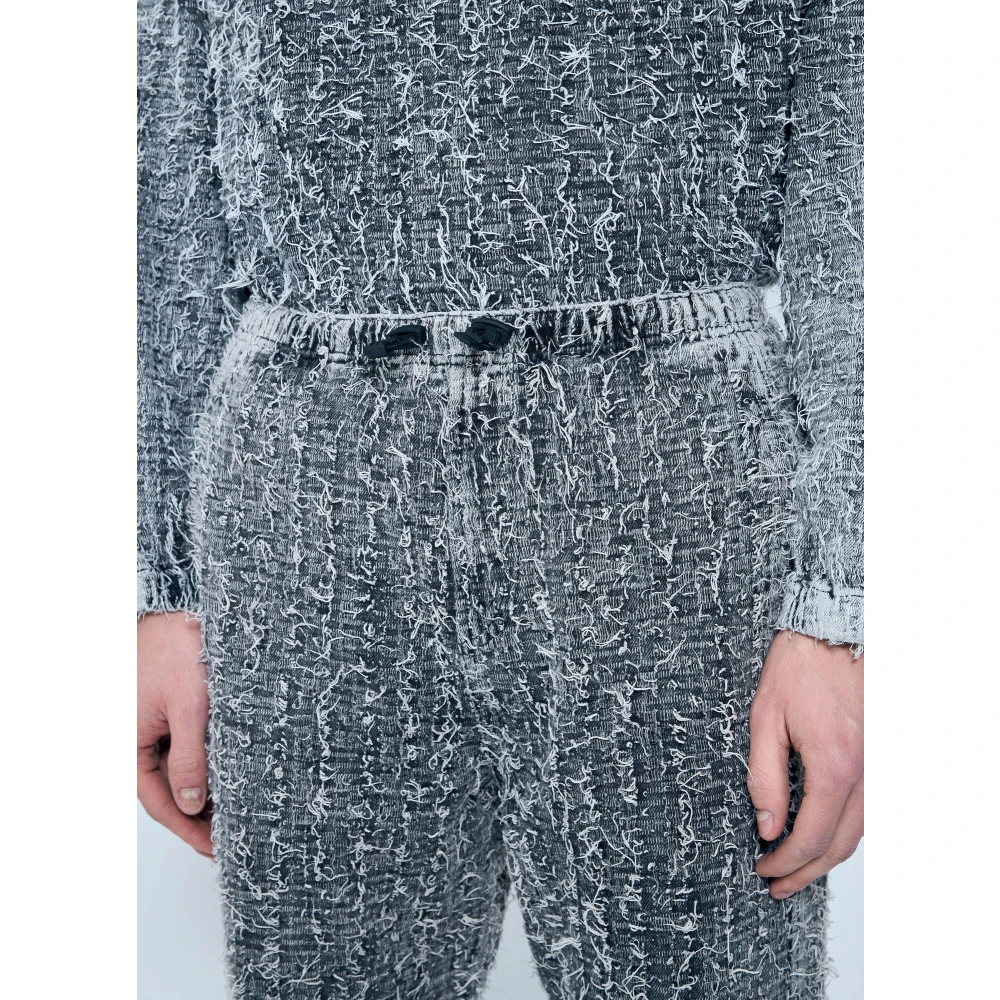 Diesel Bouclé Textuur Trekkoord Jeans Gray Heren