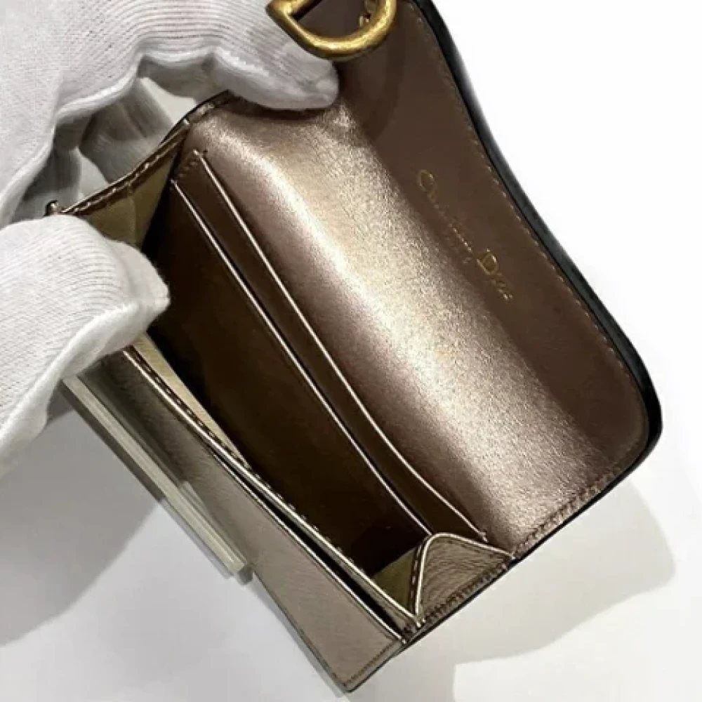 Dior Vintage Pre-owned Leather wallets Yellow Dames