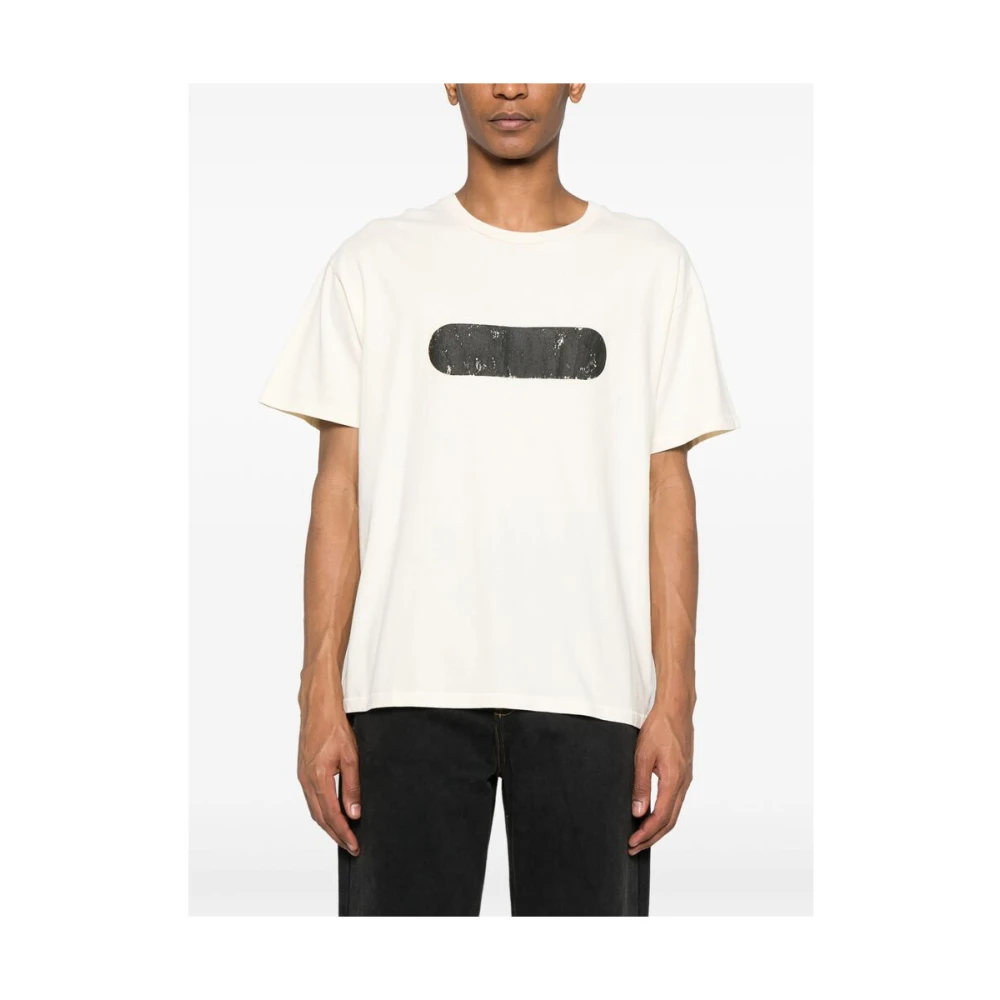 Gallery Dept. Grafische Print Katoenen T-shirt Beige Heren
