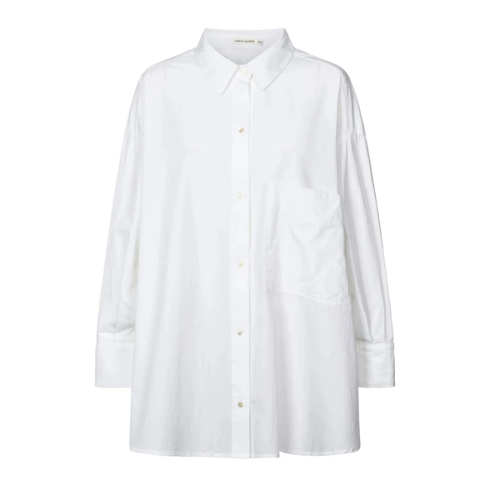 Rabens Saloner Witte Oversized Shirt Noah Model White Dames